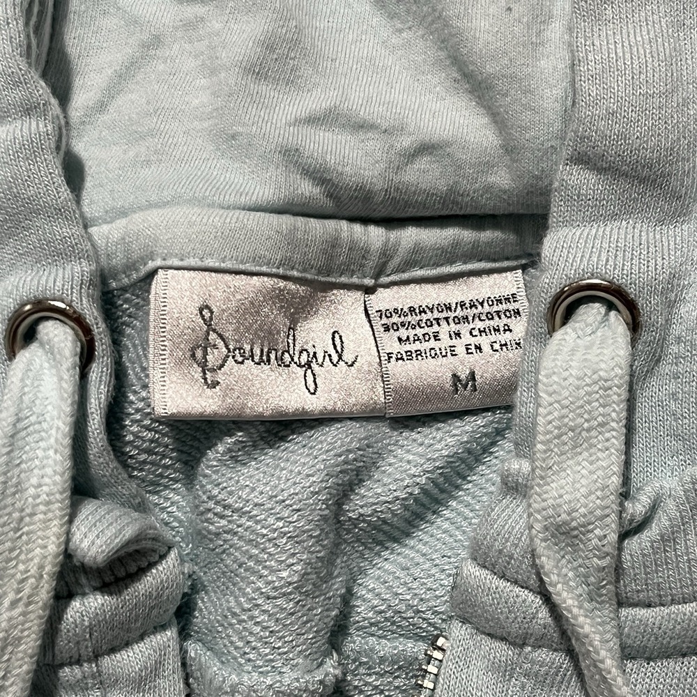 GOOD CONDITION!! Soundgirl Tank Top Hoodie Sleeve-less Light Blue Size: M - Picture 8 of 8
